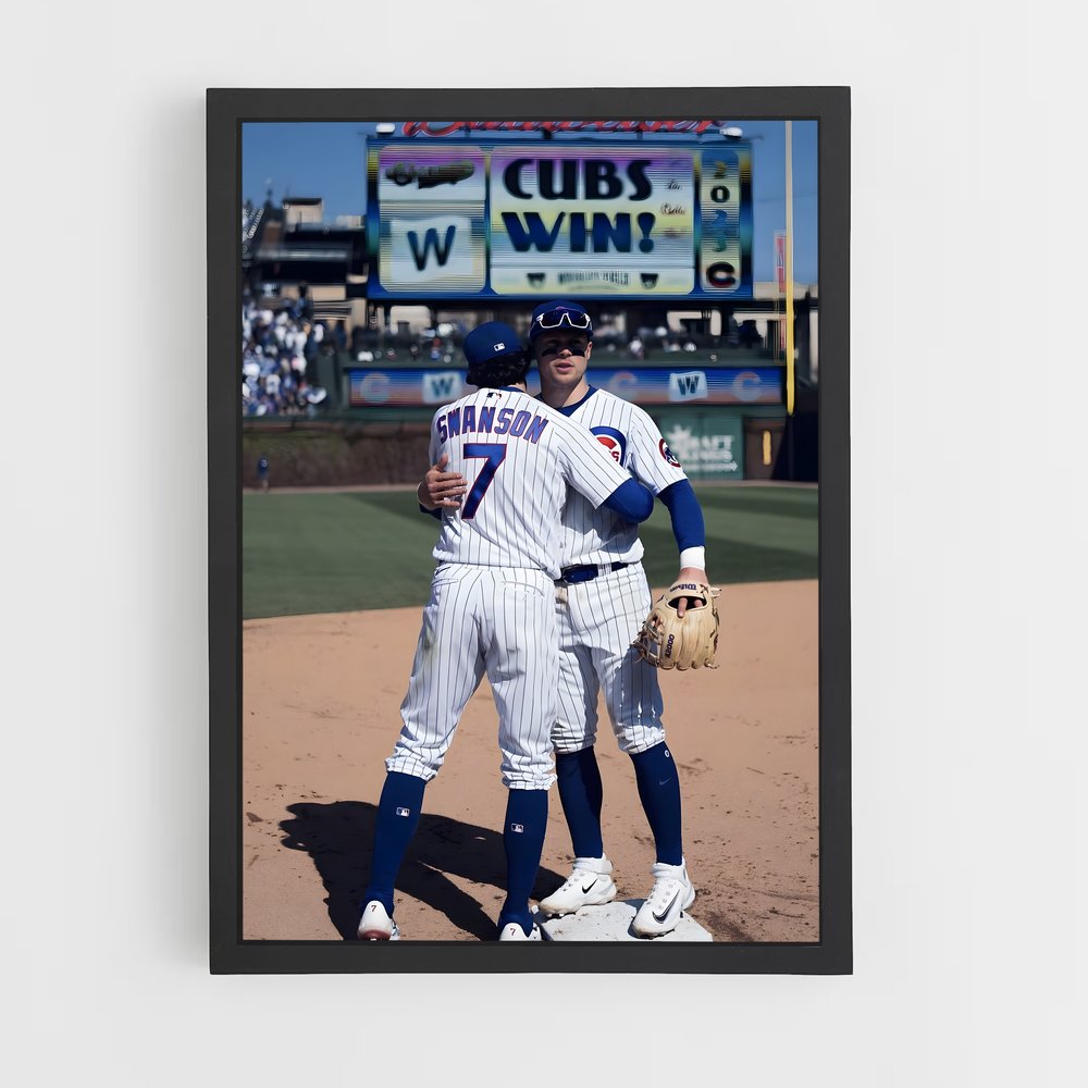 Poster Célébration des Cubs – affiche Baseball (vue 2)